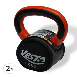VESTA 소프트 케틀벨, 혼합 색상, 5kg, 2개