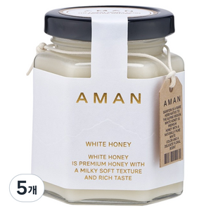 AMAN 화이트 허니, 250g, 5개