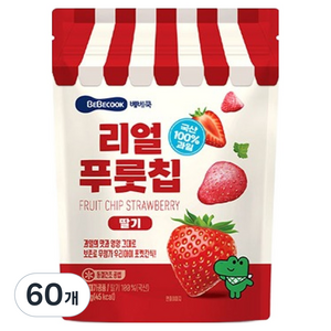 베베쿡 리얼푸룻칩 딸기, 12g, 60개