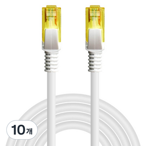 넥스트유 케스오 UTP CAT 6 기가 랜케이블, 10m, 10개, 화이트