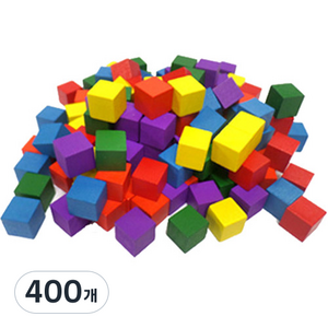큰솔가베 큰솔스토밍 2.5cm 칼라쌓기 교구 100p, 혼합색상, 400개
