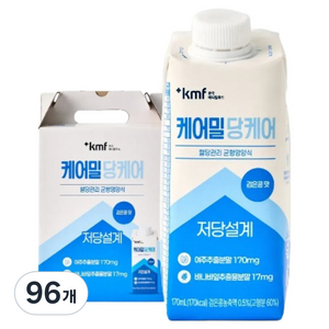 한국메디칼푸드 케어밀 당케어 검은콩 맛 균형영양식, 96개, 170ml