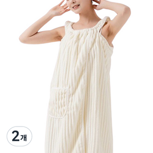 데이소이 베이직 샤워 가운 85 x 135 cm, 화이트, 2개