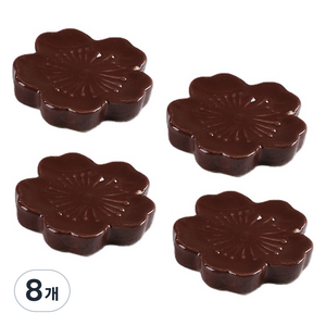 귀여운 벚꽃 세라믹 젓가락 받침 홀더, 다크브라운, 8개
