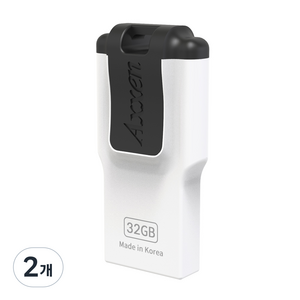 액센 H43 QUAD 휴대폰 액세서리용 USB메모리 블랙, 2개, 32GB