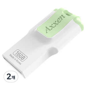 액센 QUAD USB 메모리 그린 H43, 16GB, 2개