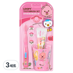 케이엠제약 뽀로로 양치 세트 루피, 3세트