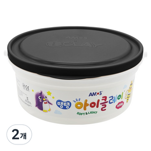 아모스 탱탱 아이클레이, 리필(검정), 400g, 2개