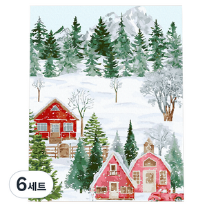 플레이어바웃 유화 그림 DIY 명화그리기 40 x 50 cm 세트, 작은 눈의 마을(PM032), 6세트