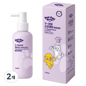 포포몽 강아지 고양이 공용 덴탈 스프레이 바닐라향, 2개, 100ml