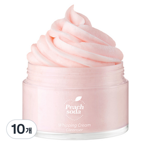 [비건뷰티] 아리얼 피치소다 휘핑크림 팩 클렌저, 100ml, 10개