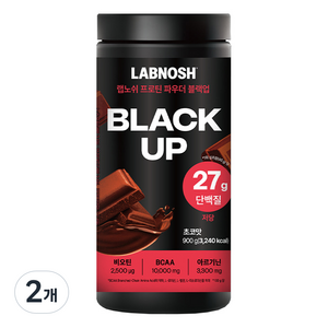 랩노쉬 프로틴 파우더 블랙업 초코맛, 900g, 2개
