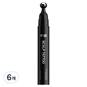 포뷰트 정수리 가르마 헤어라인 탈모 커버 두피 타투 틴트 15g, 블랙, 6개