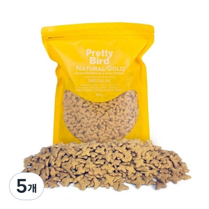프리티버드 네츄럴골드 조류사료 미디움, 500g, 5개
