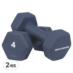 스케쳐스 와이드핏 육각 아령 덤벨, 4kg, 2세트