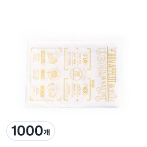 생지굿즈 베이킹 코팅유산지 오늘의 메뉴 WP06, 1개입, 1000개