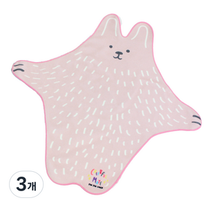 프렌치코다 동물 모양 카메라 렌즈 보호 보자기 파우치 접이식 커버, 핑크, 3개