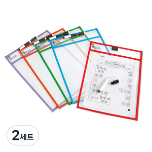 러닝리소스 쓰고지우는 투명포켓 LER0477 5p, 혼합색상, 2세트