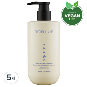 로블루 더 프리미엄 카밍 베이비 저자극 샴푸, 5개, 300ml
