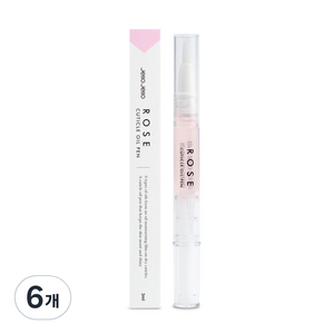 젤로젤로 로즈 큐티클 오일 에센스펜 네일 영양제, 6개, 3ml