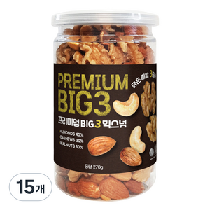 견과공장 프리미엄 빅3 믹스넛, 15개, 270g