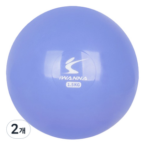 아이워너 토닝 웨이트볼, 스윗 라벤더, 1.5kg, 2개