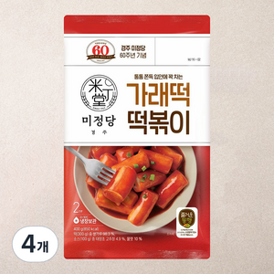 미정당 가래떡 떡볶이 (쌀떡), 400g, 4개