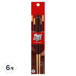 아이엔피 빼빼로 프렌즈 젓가락, 혼합색상, 6개, 단품