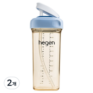 헤겐 유아용 V3 PPSU 빨대컵, 330ml, 2개, 블루