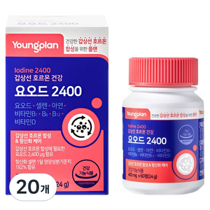 영플랜 요오드 2400 갑상선 호르몬 건강, 60정, 20개