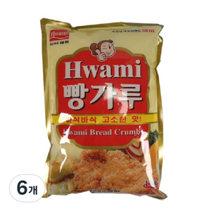 화미 빵가루, 1kg, 6개