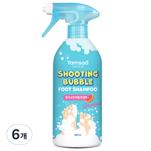 탐사 슈팅버블 풋샴푸 자몽모히또향 400ml, 1개입, 6개