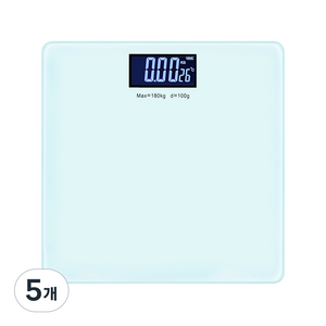 노바리빙 LCD 컬러 사각 체중계, 민트화이트, 5개