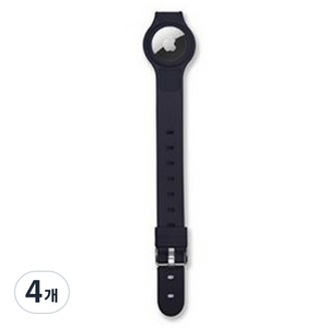 브이로즈 반려동물 에어태그 실리콘 분실 방지 보호 케이스, 블랙, 4개