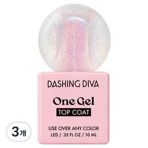 데싱디바 원젤 글리터 탑코트 젤네일, 글리터탑코트, 3개, 10ml