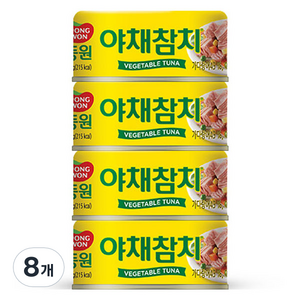 동원참치 야채참치 통조림, 135g, 8개
