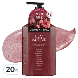 럽센트 스크럽 바디워시 페스티벌 가든 로즈향, 20개, 500ml