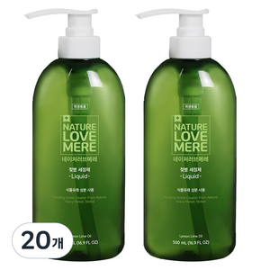 네이쳐러브메레 젖병 세정제 액상형 레몬향, 500ml, 20개