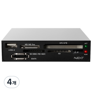 넥스트유 이지넷유비쿼터스 데스크탑 PC전용 내장형 카드 리더기 + eSATA + USB2.0 NEXT-8600CR, 4개