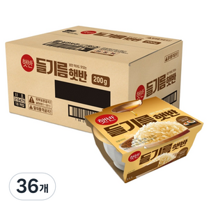 햇반 들기름햇반, 36개, 200g
