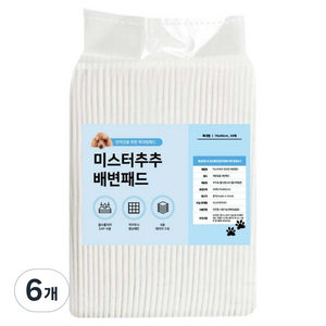 미스터추추 강아지 배변 패드 100g, 20개입, 6개