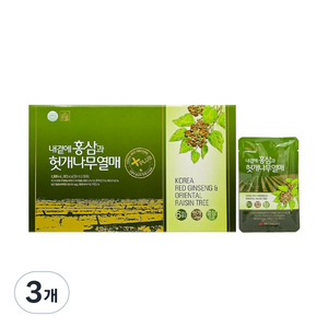 내곁에 홍삼과 헛개나무열매, 1.5L, 3개