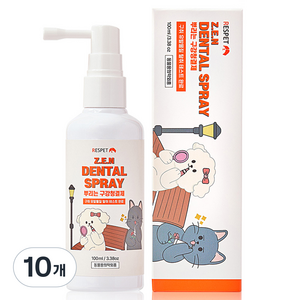 리스펫랩 반려동물 뿌리는 치약 구강청결제, 100ml, 10개