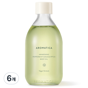 아로마티카 어웨이크닝 바디오일 페퍼민트 앤 유칼립투스, 100ml, 6개