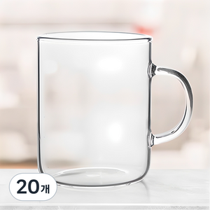 마카 내열유리 머그컵 M04 430ml, 20개