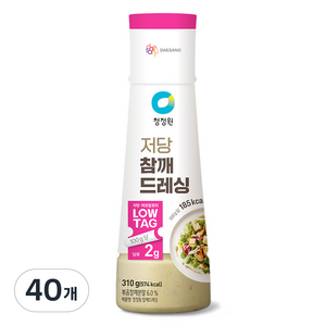 청정원 저당 참깨 드레싱, 310g, 40개