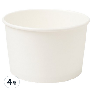 이로울생활 원형 무인쇄 종이그릇 750ml, 4개, 100개입