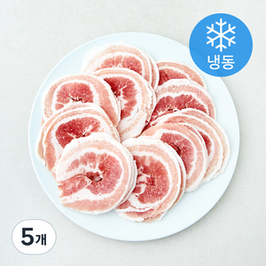 스페인산 듀록 대패 꽃삼겹살 (냉동), 5개, 500g