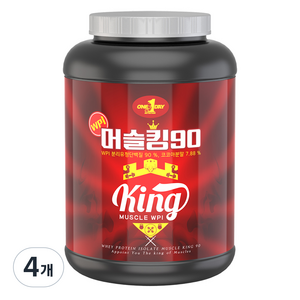 원데이뉴트리션 머슬킹 90 WPI 복합 프로틴 파우더 초코맛, 1kg, 4개