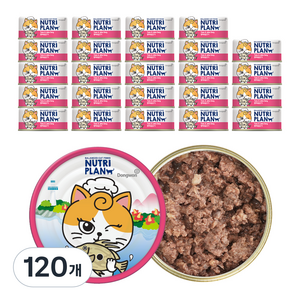 동원뉴트리플랜 고양이 간식캔, 참치와 달고기, 90g, 120개